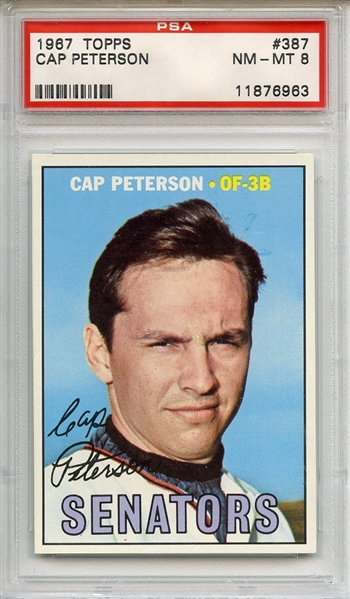 1967 Topps 387 Cap Peterson PSA NM-MT 8
