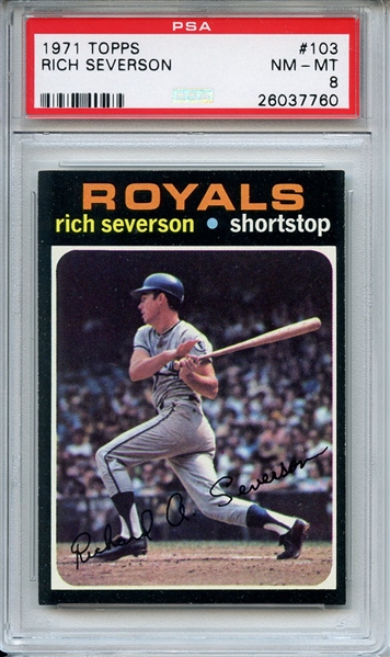 1971 Topps 103 Rich Severson PSA NM-MT 8