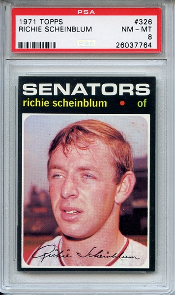 1971 Topps 326 Richie Scheinblum PSA NM-MT 8