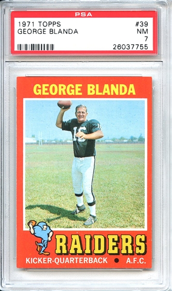 1971 Topps 39 George Blanda PSA NM 7