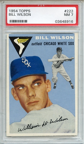 1954 TOPPS 222 BILL WILSON PSA NM 7
