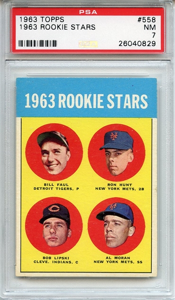1963 TOPPS 558 1963 ROOKIE STARS PSA NM 7