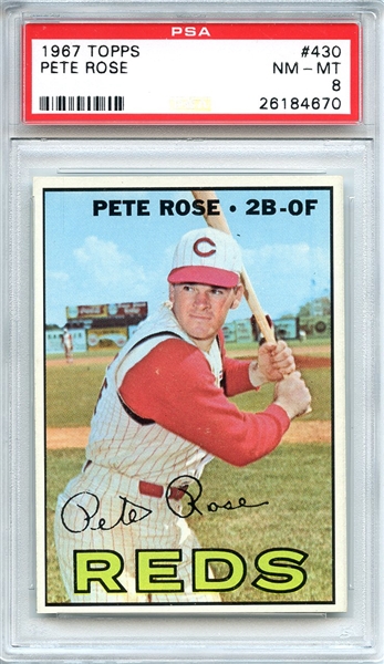 1967 TOPPS 430 PETE ROSE PSA NM-MT 8