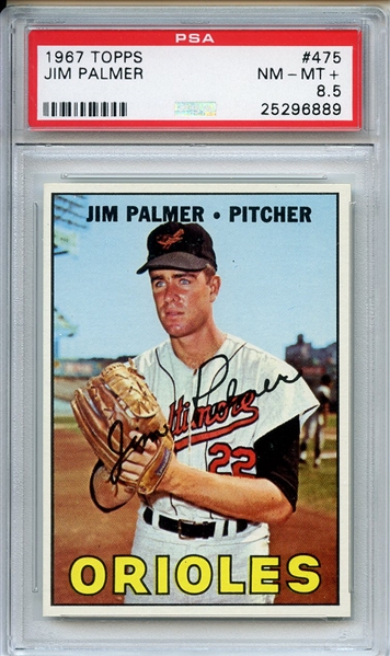1967 TOPPS 475 JIM PALMER PSA NM-MT+ 8.5