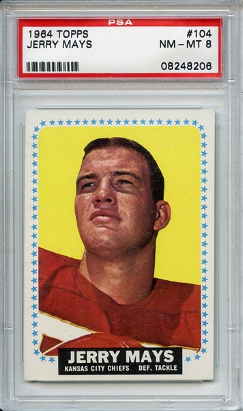 1964 TOPPS 104 JERRY MAYS PSA NM-MT 8