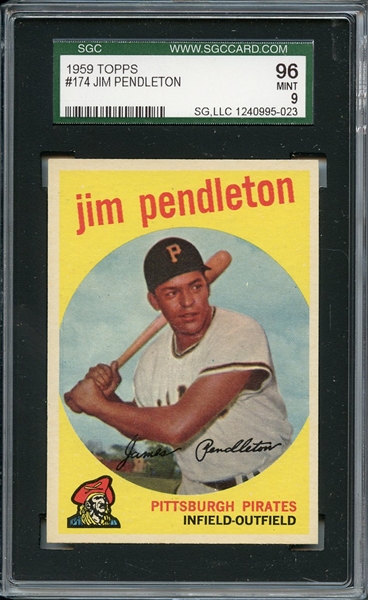 1959 Topps 174 Jim Pendleton SGC MINT 96 / 9