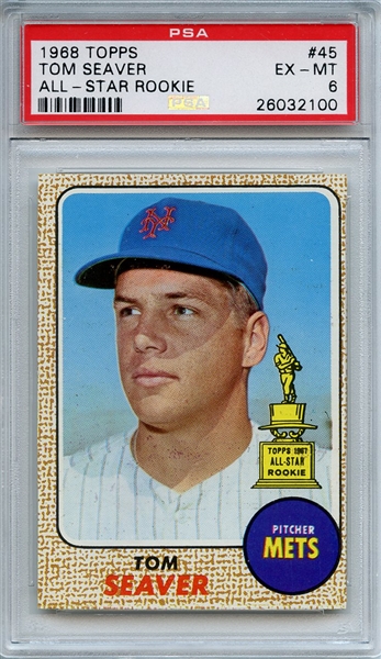 1968 TOPPS 45 TOM SEAVER ALL-STAR ROOKIE PSA EX-MT 6