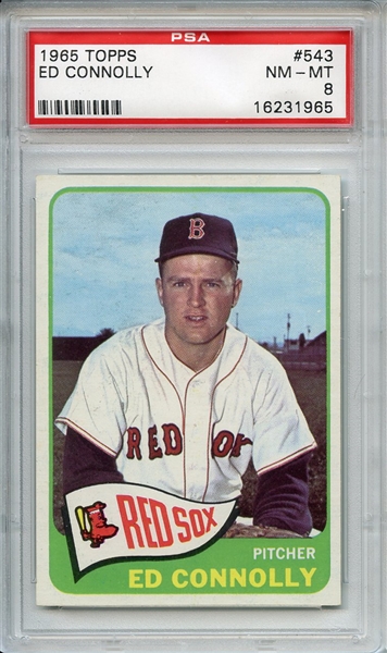 1965 TOPPS 543 ED CONNOLLY PSA NM-MT 8