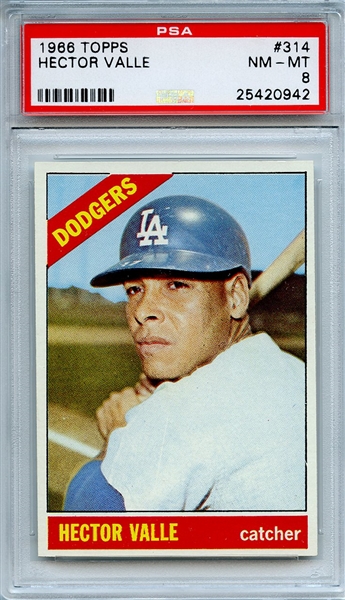 1966 TOPPS 314 HECTOR VALLE PSA NM-MT 8