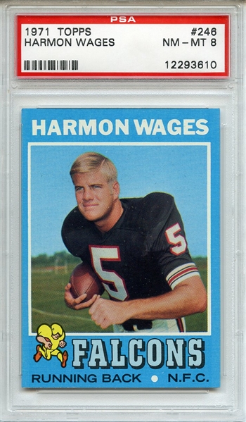 1971 TOPPS 246 HARMON WAGES PSA NM-MT 8