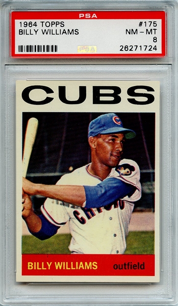 1964 TOPPS 175 BILLY WILLIAMS PSA NM-MT 8
