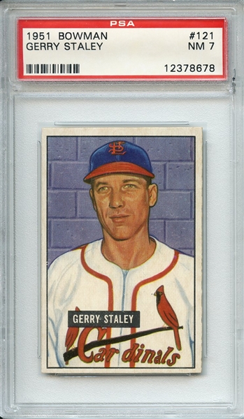 1951 BOWMAN 121 GERRY STALEY PSA NM 7