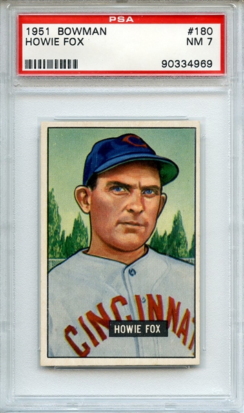 1951 BOWMAN 180 HOWIE FOX PSA NM 7