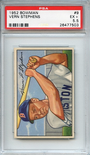 1952 BOWMAN 9 VERN STEPHENS PSA EX+ 5.5