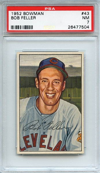 1952 BOWMAN 43 BOB FELLER PSA NM 7