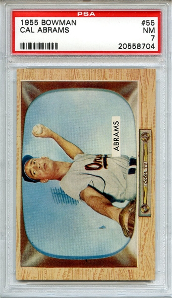 1955 BOWMAN 55 CAL ABRAMS PSA NM 7