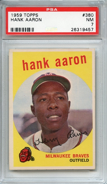 1959 TOPPS 380 HANK AARON PSA NM 7