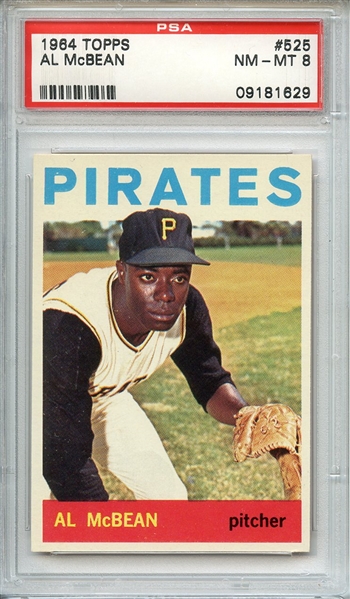 1964 TOPPS 525 AL McBEAN PSA NM-MT 8