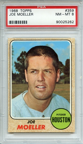 1968 TOPPS 359 JOE MOELLER PSA NM-MT 8