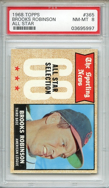 1968 TOPPS 365 BROOKS ROBINSON ALL STAR PSA NM-MT 8