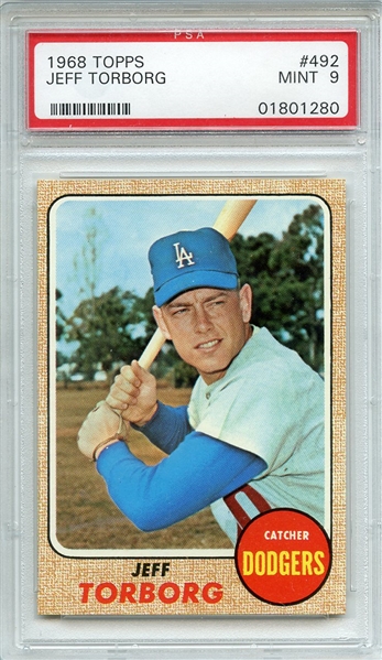 1968 TOPPS 492 JEFF TORBORG PSA MINT 9