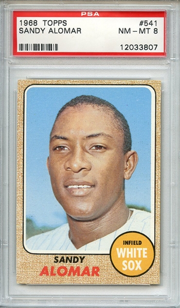 1968 TOPPS 541 SANDY ALOMAR PSA NM-MT 8