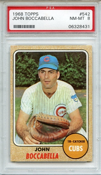 1968 TOPPS 542 JOHN BOCCABELLA PSA NM-MT 8