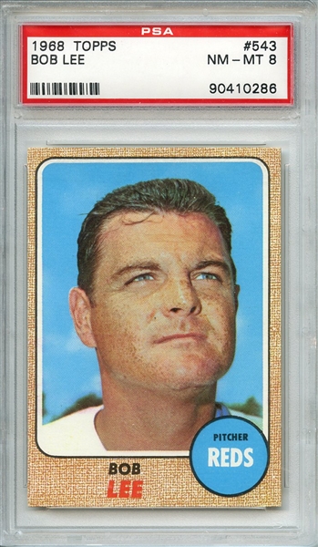 1968 TOPPS 543 BOB LEE PSA NM-MT 8