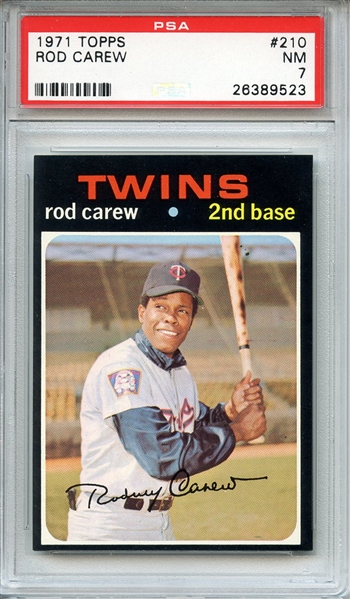 1971 TOPPS 210 ROD CAREW PSA NM 7