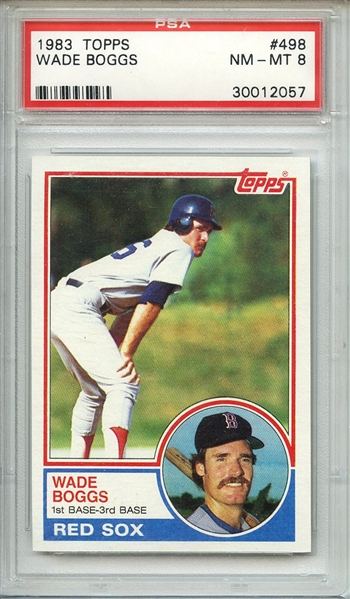 1983 TOPPS 498 WADE BOGGS PSA NM-MT 8