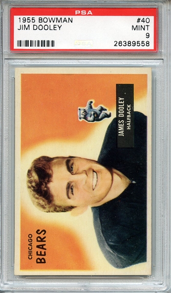 1955 BOWMAN 40 JIM DOOLEY PSA MINT 9