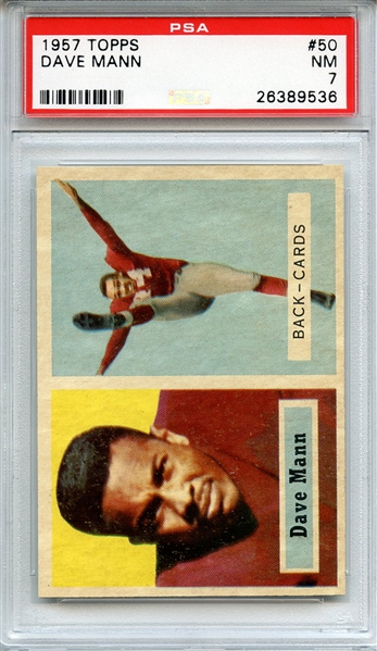 1957 TOPPS 50 DAVE MANN PSA NM 7