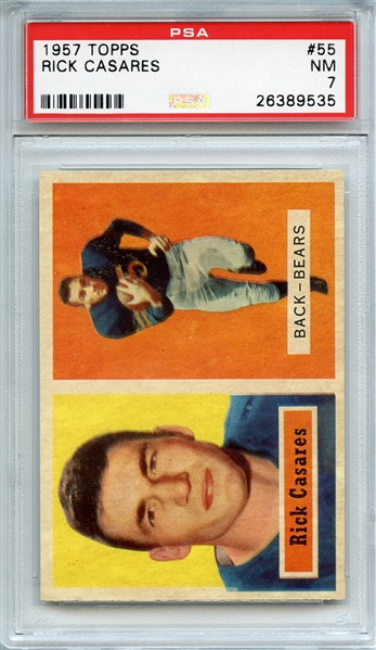 1957 TOPPS 55 RICK CASARES PSA NM 7