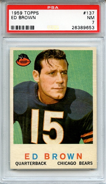 1959 TOPPS 137 ED BROWN PSA NM 7