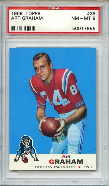 1969 TOPPS 39 ART GRAHAM PSA NM-MT 8