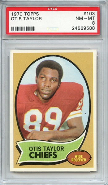 1970 TOPPS 103 OTIS TAYLOR PSA NM-MT 8