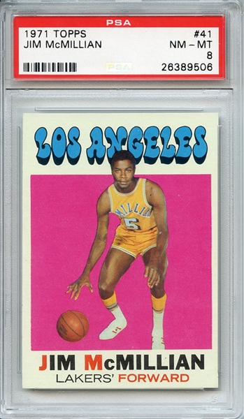 1971 TOPPS 41 JIM McMILLIAN PSA NM-MT 8