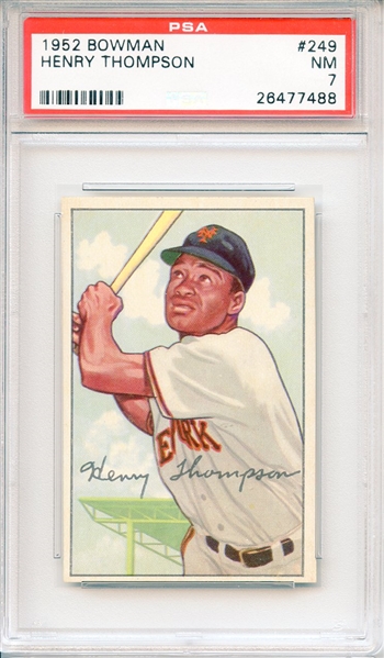 1952 BOWMAN 249 HENRY THOMPSON PSA NM 7