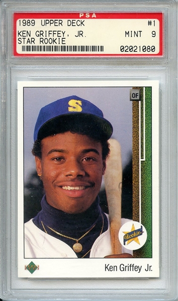 1989 UPPER DECK 1 KEN GRIFFEY JR. RC PSA MINT 9