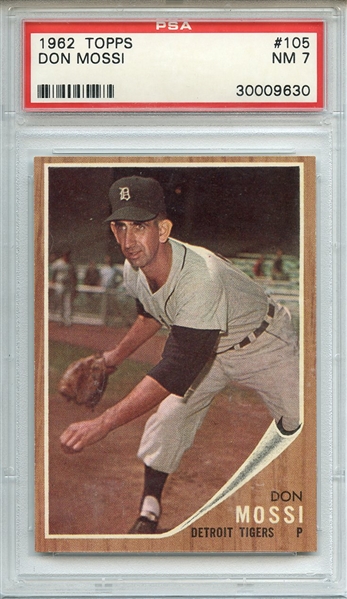 1962 TOPPS 105 DON MOSSI PSA NM 7
