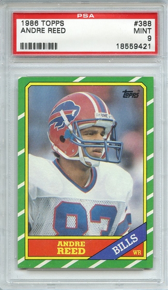 1986 TOPPS 388 ANDRE REED PSA MINT 9