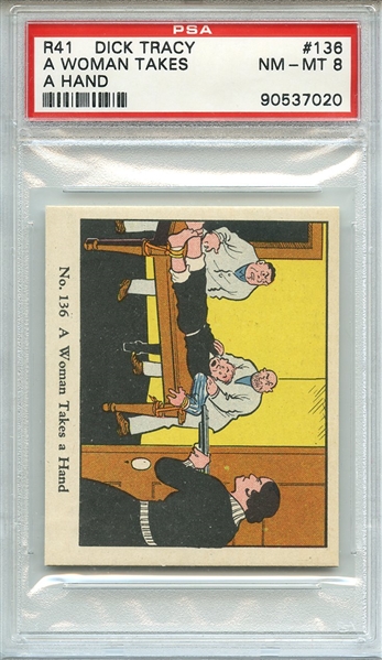1937 R41 DICK TRACY 136 A WOMAN TAKES A HAND PSA NM-MT 8