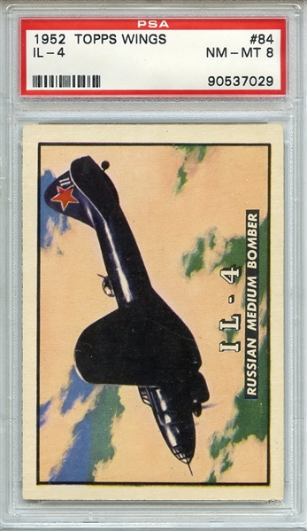 1952 TOPPS WINGS 84 IL-4 PSA NM-MT 8
