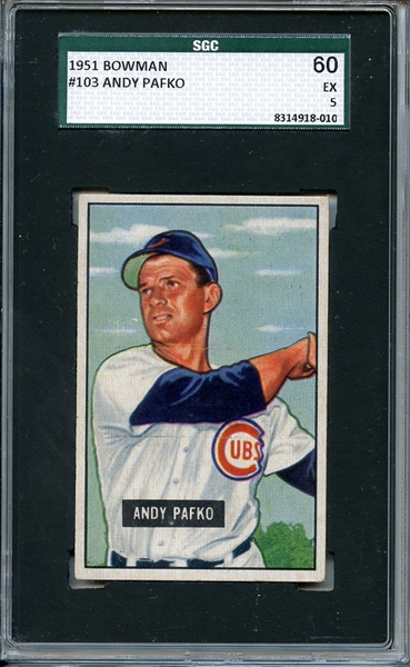 1951 BOWMAN 103 ANDY PAFKO SGC EX 60 / 5