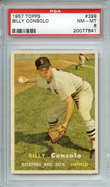 1957 TOPPS 399 BILLY CONSOLO PSA NM-MT 8