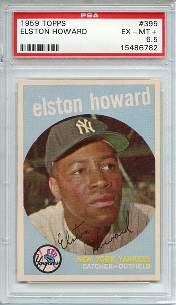 1959 TOPPS 395 ELSTON HOWARD PSA EX-MT+ 6.5