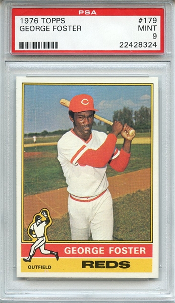 1976 TOPPS 179 GEORGE FOSTER PSA MINT 9