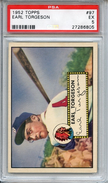 1952 TOPPS 97 EARL TORGESON PSA EX 5