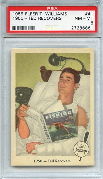 1959 FLEER TED WILLIAMS 41 1950-TED RECOVERS PSA NM-MT 8