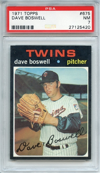 1971 TOPPS 675 DAVE BOSWELL PSA NM 7